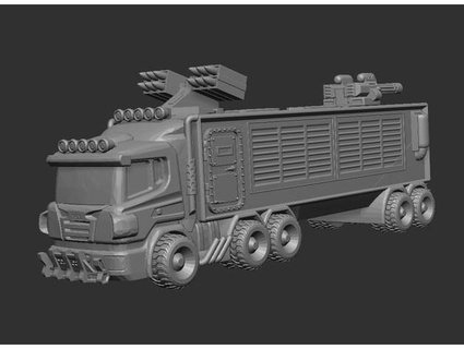 Gasland Apokalypse Serie 4 Transport LKW rkxone 3d print model - Mito3D