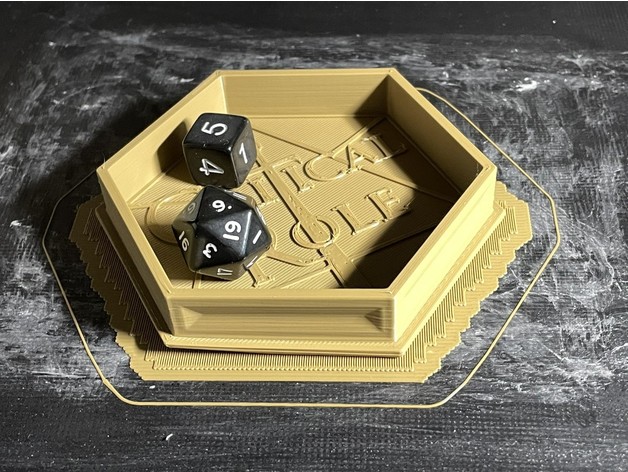 hexágono bandeja pequeña munchkin crítico papel duncanmac 3D print model - Mito3D