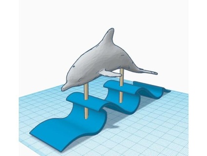 desktop object dolphin wave 2 super-hd rkxone 3d print model - Mito3D