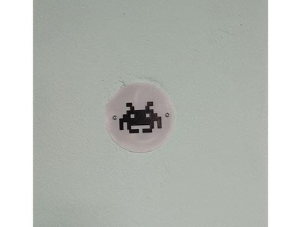 space invaders octagon electrical box cover nachtwolf arg 3d print model - Mito3D