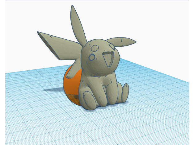 kleine' Pikachu Herd Knopf Remix Kenmore schnell 3D print model - Mito3D