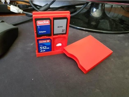 sd micro card case remix + combo holder sonic2423 3d print model - Mito3D