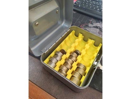 euro coin counting sorting tray ospreygozo 3d print model - Mito3D