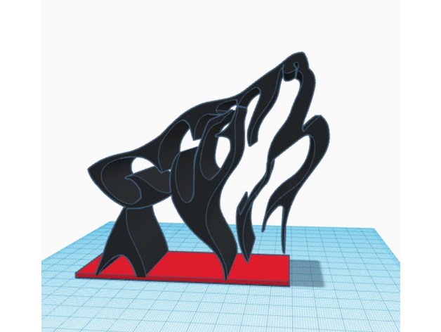 desktop object wolf rkxone 3D print model - Mito3D