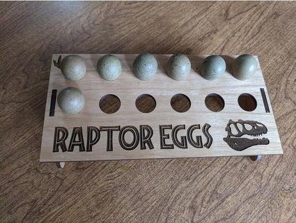 button quail egg tray basementlaser 3d print model - Mito3D