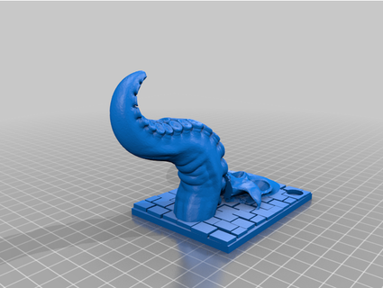 skull tentacle wall hook dploe 3d print model - Mito3D