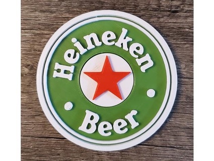 Heineken bar Coaster badadz 3d print model - Mito3D