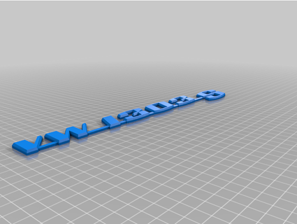 vw 1303 letras retaguarda distintivo fuss im ohr 3d print model - Mito3D
