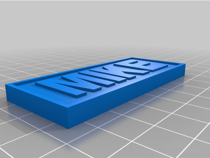 mike name tag andystechgarage 3d print model - Mito3D