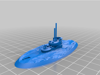 submerged german u-boat musketeer 3d print model - Mito3D