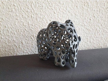 elephant - voronoi style 200 0x3b29 3d print model - Mito3D