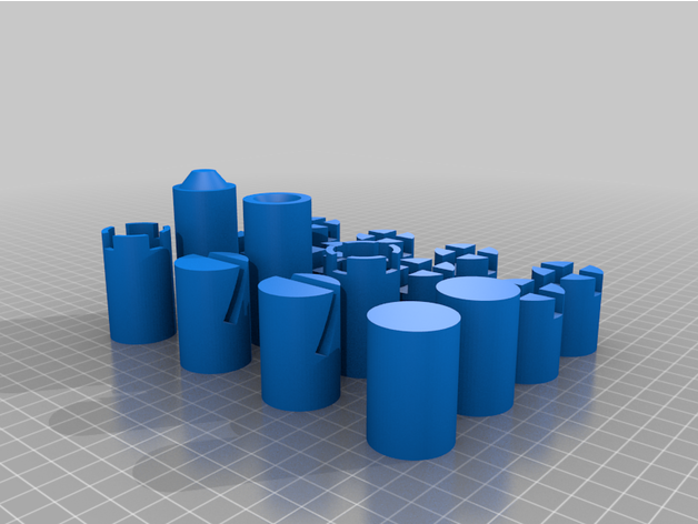 simplistic chess set overandoveragain 3D print model - Mito3D