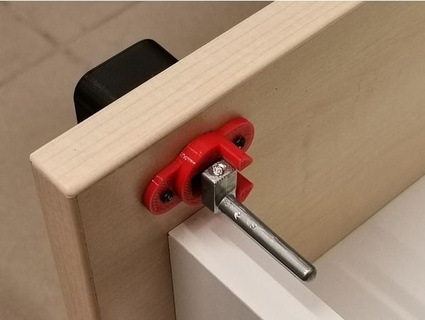 fingerprint cabinet lock catch 18mm thick furniture board tachion 3d print model - Mito3D