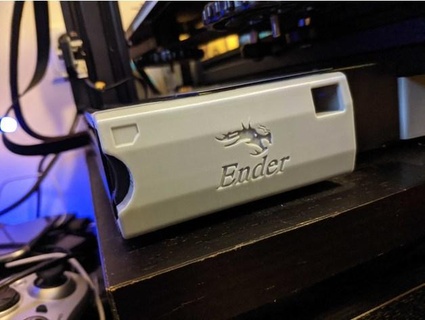 ender 3 pro micro sd card adapter housing logo giolever 3d print model - Mito3D