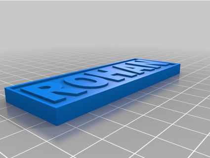 Rohan isim etiket andystechgarage 3d print model - Mito3D