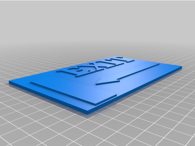 sortie schild Dirksbastelbude 3D print model - Mito3D