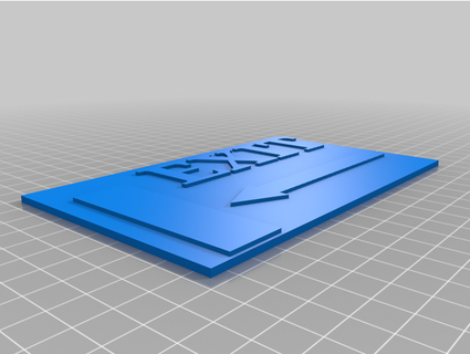 ausgangs schild Dirksbastelbude 3d print model - Mito3D