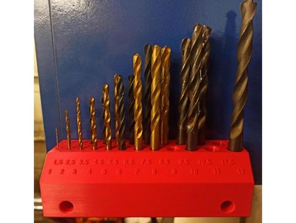 drill bits holder bohrer-halterung philipphee 3d print model - Mito3D