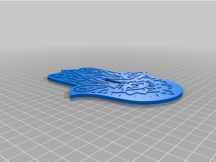 hamsa el değiştirmek tabak mokeymark 3d print model - Mito3D