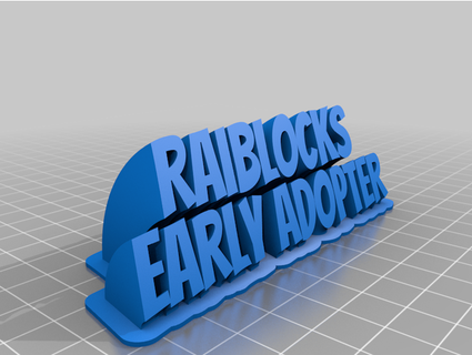 raiblocks adotante vinickgold 3d print model - Mito3D