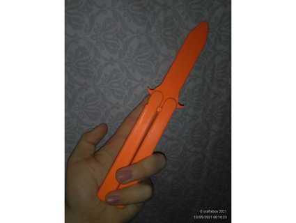 butterfly knife trainer craftxbox  3d print model - Mito3D