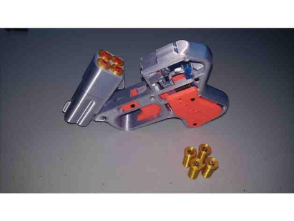 4 barrel derringer gorra pistola juguete hinchado huellas dactilares 3d print model - Mito3D