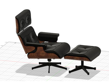 Eames salon sandalye sk3lett 3d print model - Mito3D