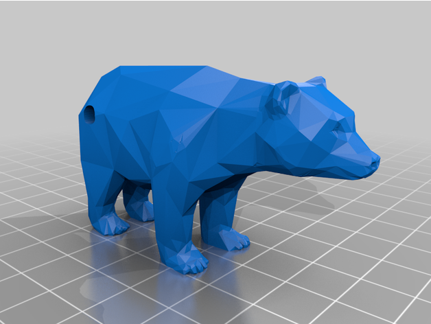 poly Bär Schlüsselring tpo88 3D print model - Mito3D