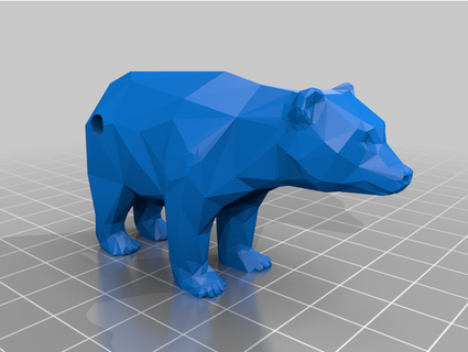poly bear - keyring tpo88 3d print model - Mito3D