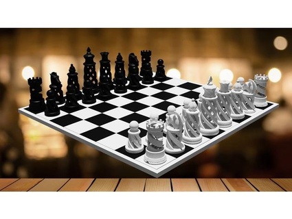 tabuleiro xadrez espiral completo simhhh 3d print model - Mito3D