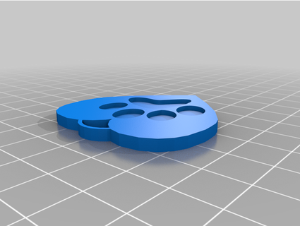 cœur patte porte clés support dhofschulte 3d print model - Mito3D
