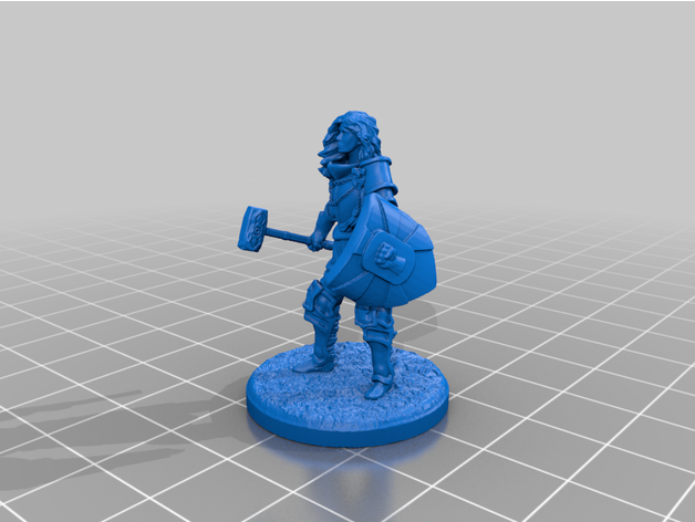 humano fêmea paladino videntes cabana 3D print model - Mito3D