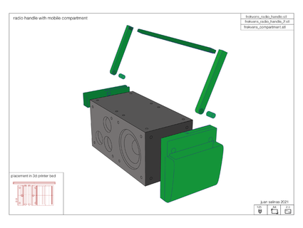 radyo kaseti üstesinden gelmek bölme Frekvens juansalacı 3d print model - Mito3D
