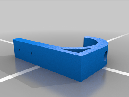 simples rifle parede monte cabo fechadura orifício mecânico impressão 3d print model - Mito3D