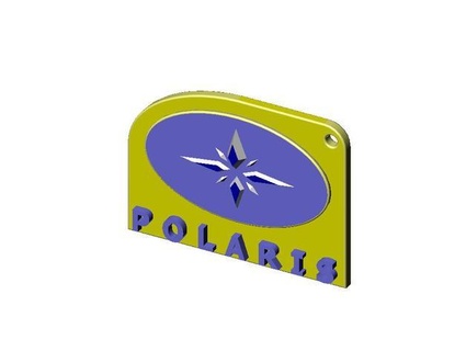 polaris logo saisie comté 3d print model - Mito3D