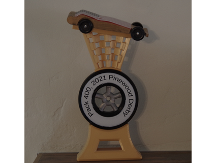 pinewood derby display trophy openscaddad 3d print model - Mito3D