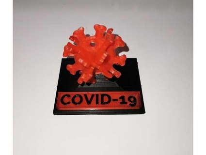 base piatto covid 19 kit carta ygalion 3d print model - Mito3D