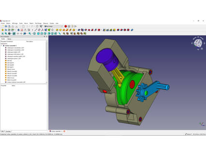 moteur vilebrequin piston animation chrétiengir 3d print model - Mito3D