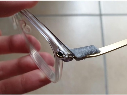 glasses temple fix temporary flowr 3d print model - Mito3D