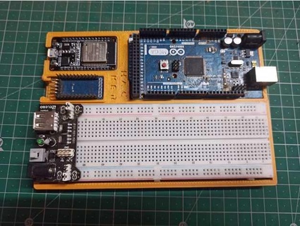 bricolaje diy soporte esp32 arduino mega nano mini tablero circuitos hackerbijay 3d print model - Mito3D