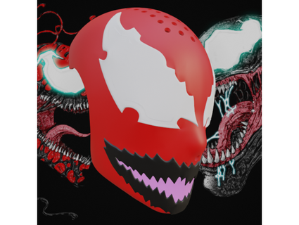 carnage inspired face shell budwin 3d print model - Mito3D