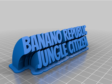 banane république jungle citoyen badge vinickgold 3d print model - Mito3D