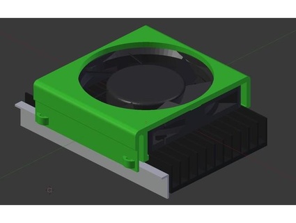intel x540 t2 ventilateur soutien ebola57 3d print model - Mito3D