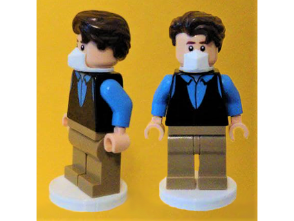 Lego compatible cara máscara ffp2 actualizado pixelcepción 3d print model - Mito3D
