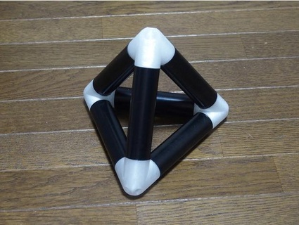 regular tetraedro tubo conector personalizable fusion360 asimomagia 3d print model - Mito3D