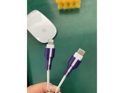 relâmpago USB cabo protetor agosto 3d print model - Mito3D