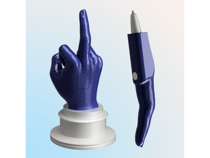 milieu doigt stylo throphy meilleur empreinte digitale faire voir 3d print model - Mito3D