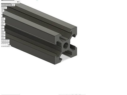 2020 slot aluminium profil coeur 3d print model - Mito3D
