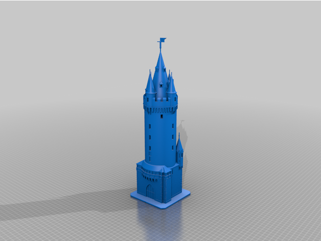 eschenheimer turm frankfurt main improved lemmi3d 3D print model - Mito3D