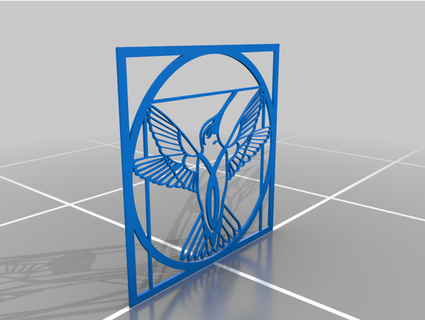 leonardo vinci vitruviano pássaro paninithecat 3d print model - Mito3D